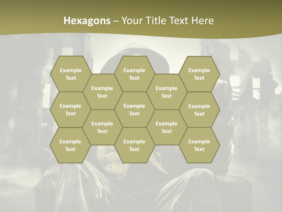 A Man In A Gas Mask Holding A Gun PowerPoint Template