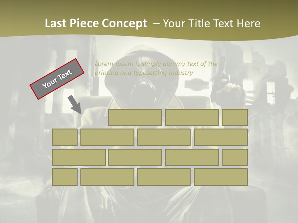 A Man In A Gas Mask Holding A Gun PowerPoint Template