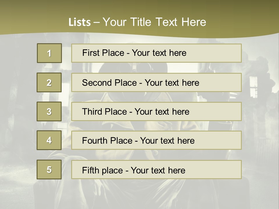 A Man In A Gas Mask Holding A Gun PowerPoint Template