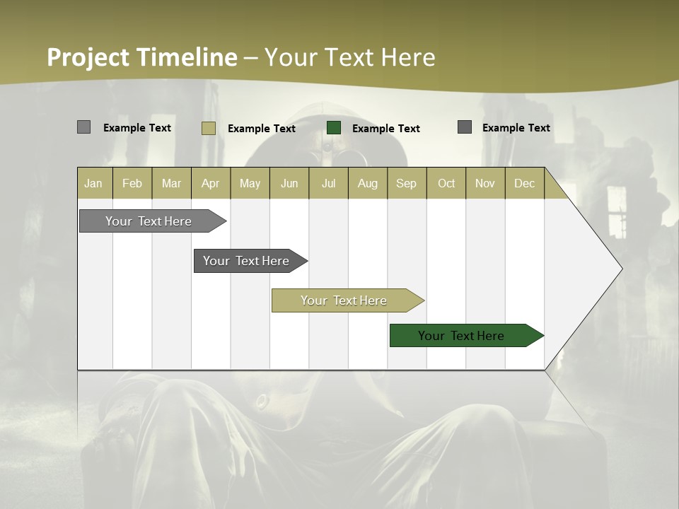 A Man In A Gas Mask Holding A Gun PowerPoint Template
