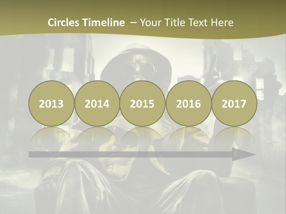 A Man In A Gas Mask Holding A Gun PowerPoint Template