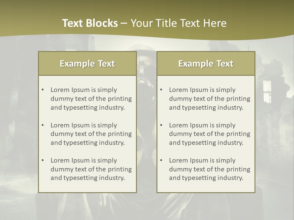 A Man In A Gas Mask Holding A Gun PowerPoint Template