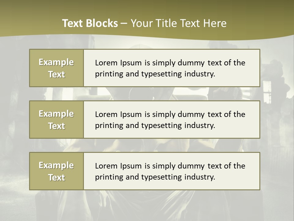 A Man In A Gas Mask Holding A Gun PowerPoint Template