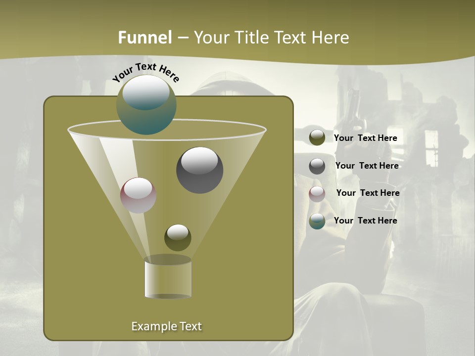 A Man In A Gas Mask Holding A Gun PowerPoint Template
