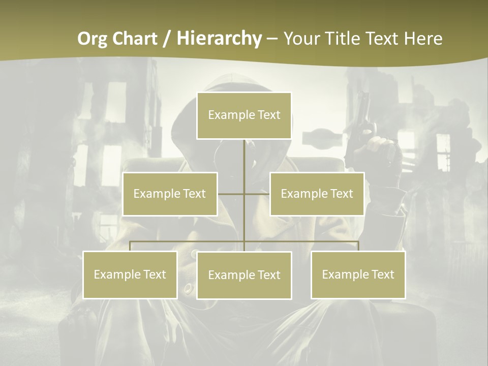 A Man In A Gas Mask Holding A Gun PowerPoint Template