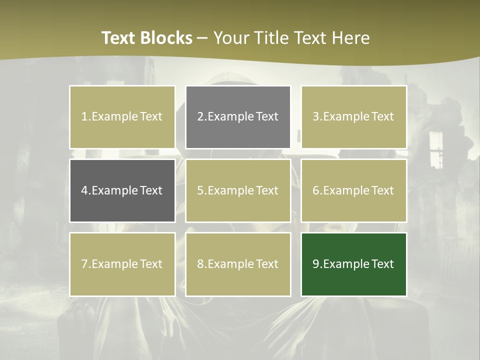 A Man In A Gas Mask Holding A Gun PowerPoint Template