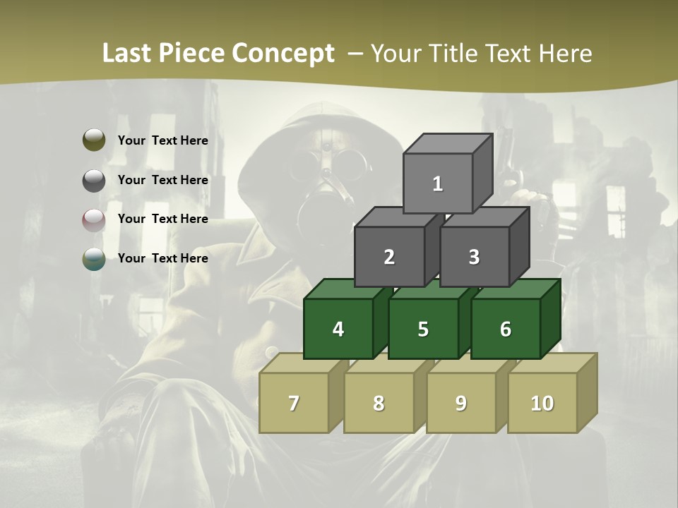 A Man In A Gas Mask Holding A Gun PowerPoint Template