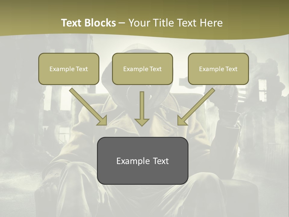 A Man In A Gas Mask Holding A Gun PowerPoint Template