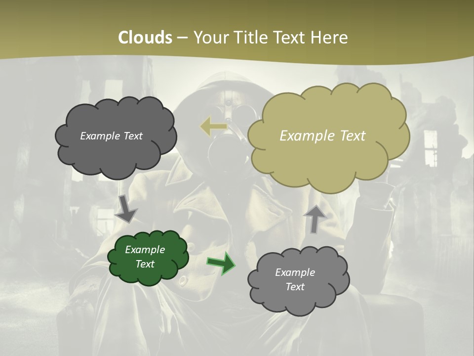 A Man In A Gas Mask Holding A Gun PowerPoint Template