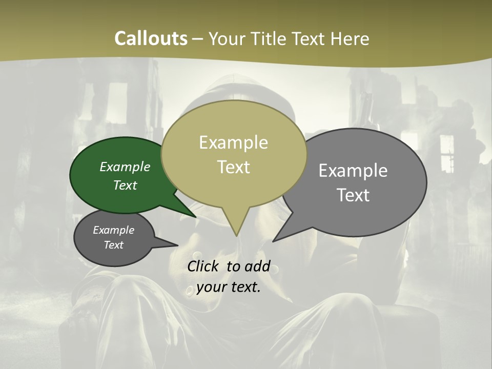 A Man In A Gas Mask Holding A Gun PowerPoint Template