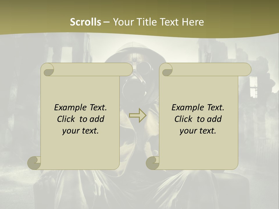 A Man In A Gas Mask Holding A Gun PowerPoint Template
