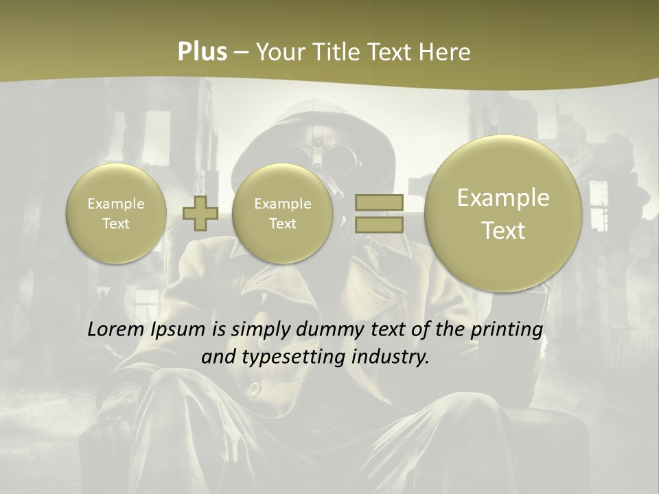 A Man In A Gas Mask Holding A Gun PowerPoint Template