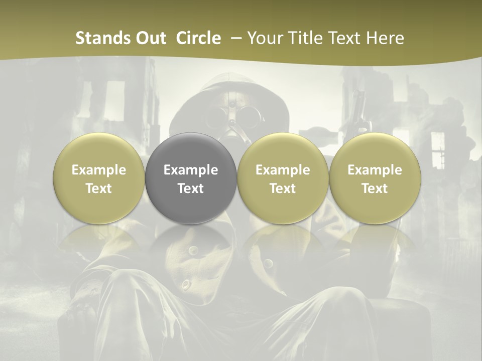 A Man In A Gas Mask Holding A Gun PowerPoint Template