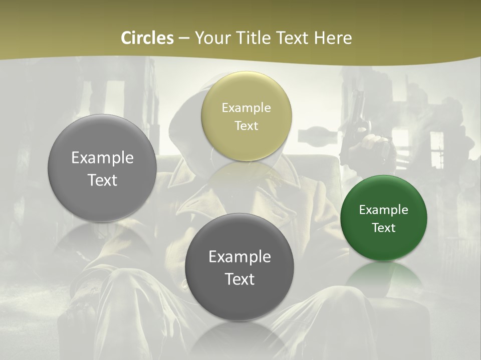 A Man In A Gas Mask Holding A Gun PowerPoint Template