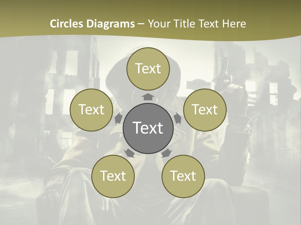 A Man In A Gas Mask Holding A Gun PowerPoint Template