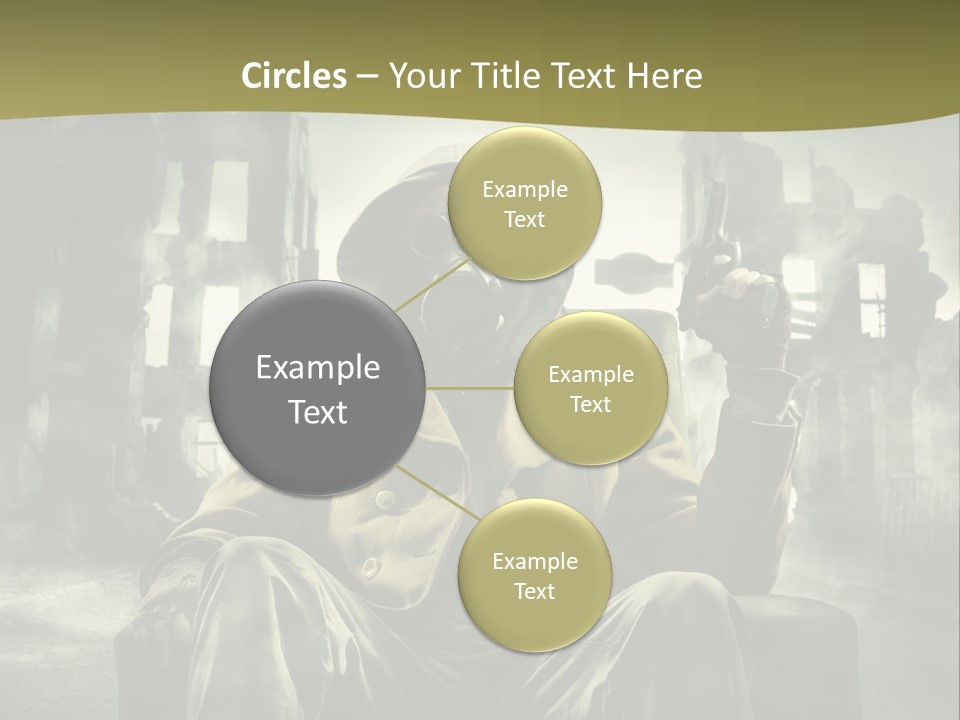 A Man In A Gas Mask Holding A Gun PowerPoint Template