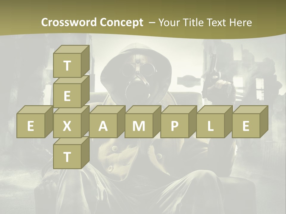 A Man In A Gas Mask Holding A Gun PowerPoint Template