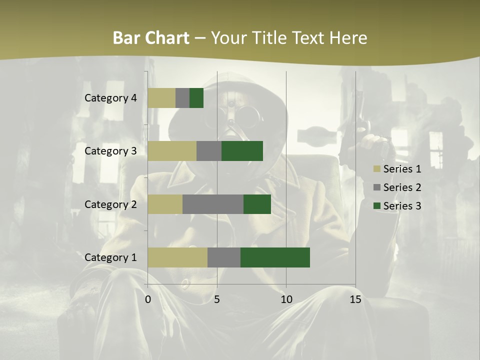 A Man In A Gas Mask Holding A Gun PowerPoint Template