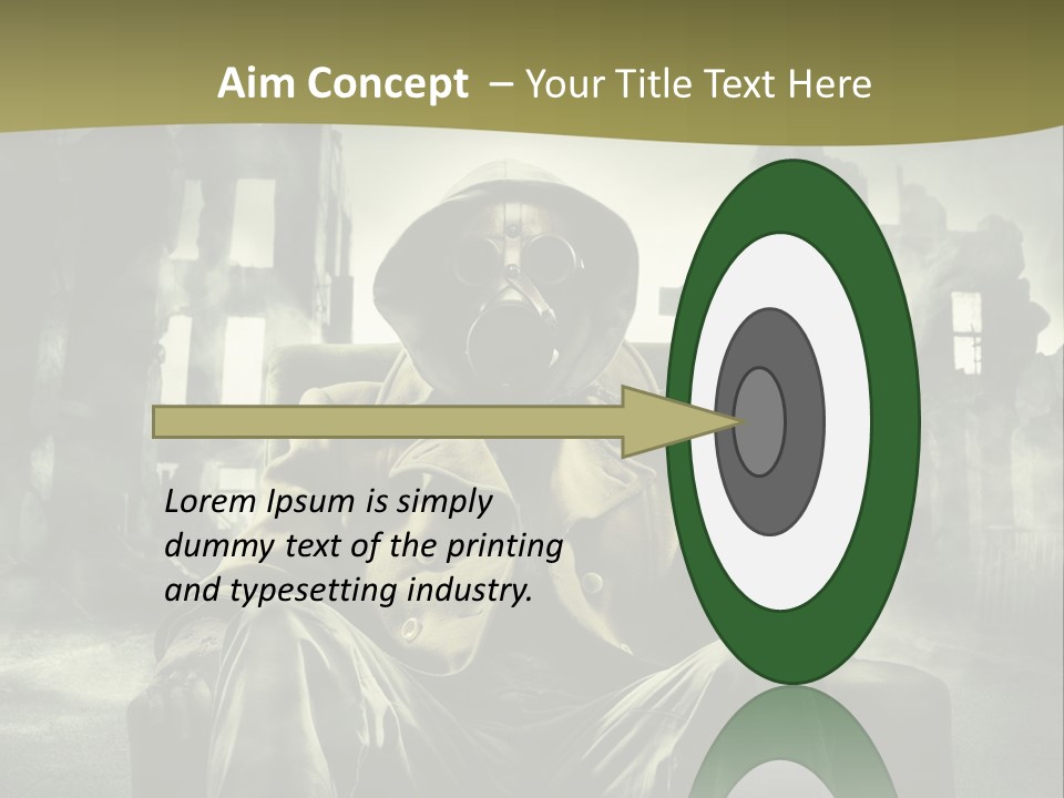 A Man In A Gas Mask Holding A Gun PowerPoint Template