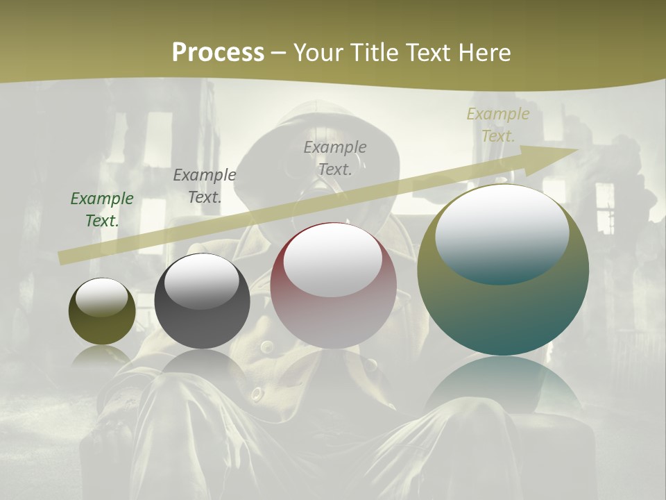 A Man In A Gas Mask Holding A Gun PowerPoint Template
