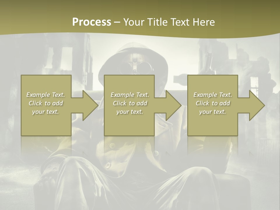 A Man In A Gas Mask Holding A Gun PowerPoint Template