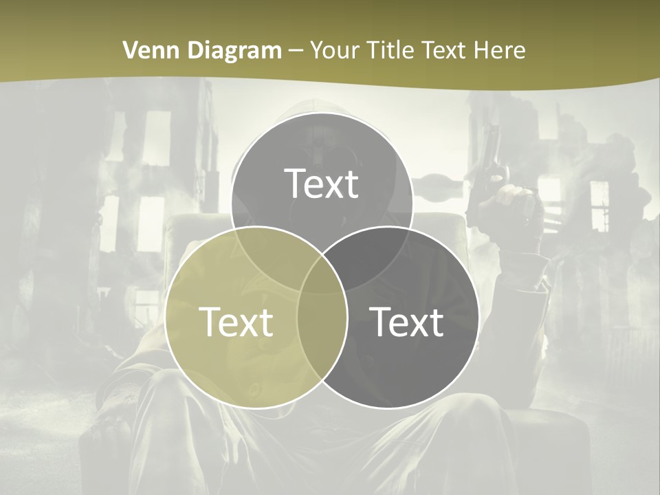 A Man In A Gas Mask Holding A Gun PowerPoint Template