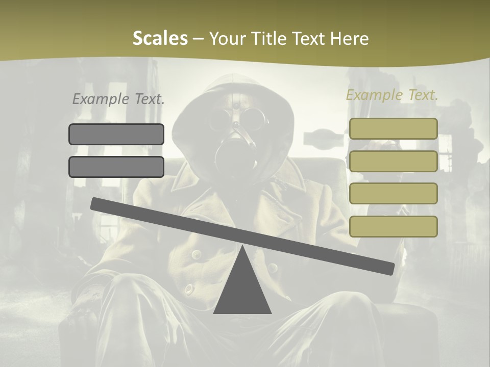 A Man In A Gas Mask Holding A Gun PowerPoint Template