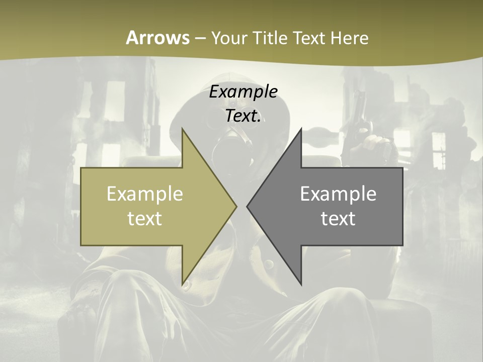 A Man In A Gas Mask Holding A Gun PowerPoint Template