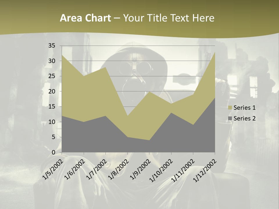 A Man In A Gas Mask Holding A Gun PowerPoint Template