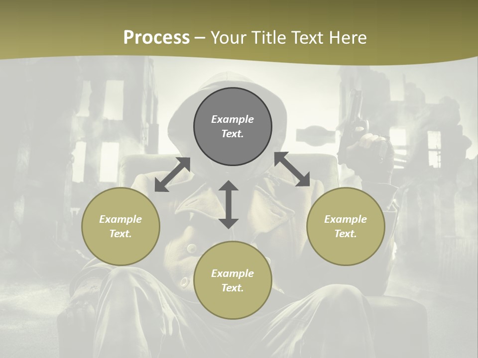 A Man In A Gas Mask Holding A Gun PowerPoint Template