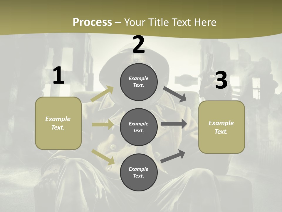 A Man In A Gas Mask Holding A Gun PowerPoint Template