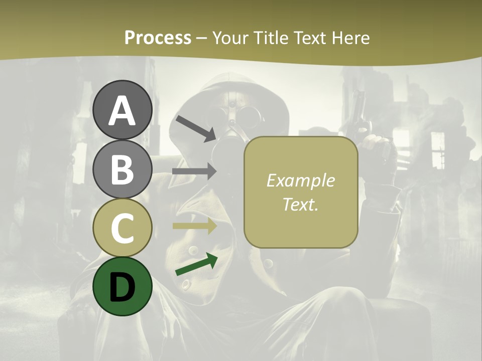 A Man In A Gas Mask Holding A Gun PowerPoint Template