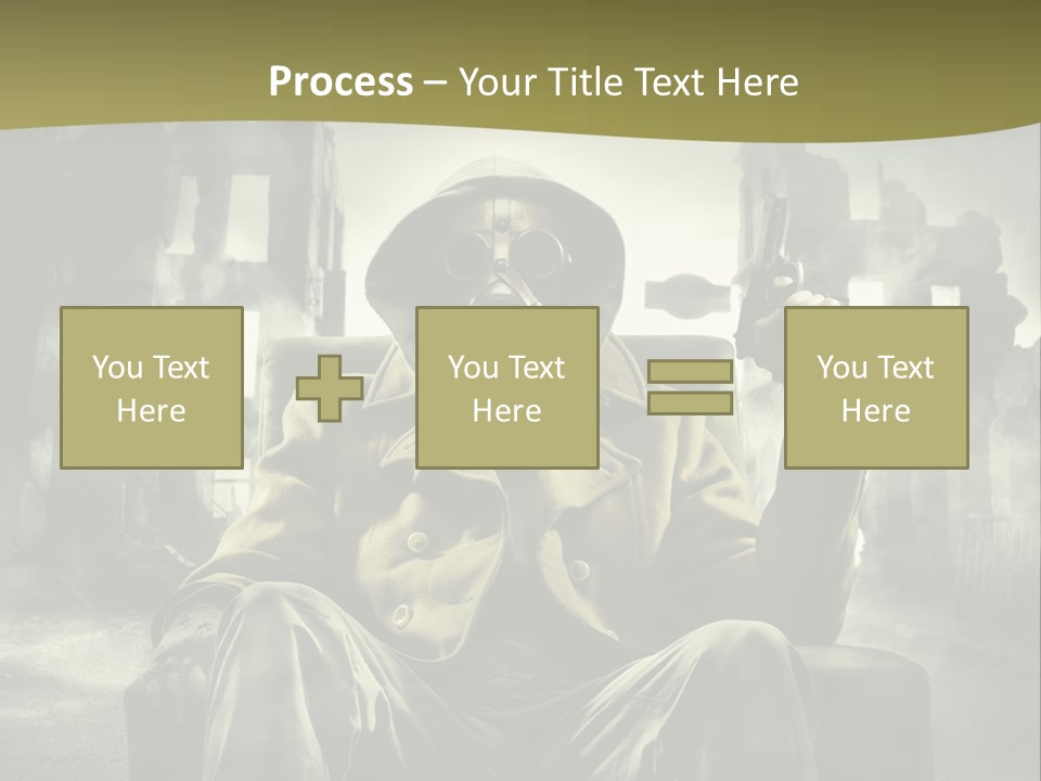 A Man In A Gas Mask Holding A Gun PowerPoint Template