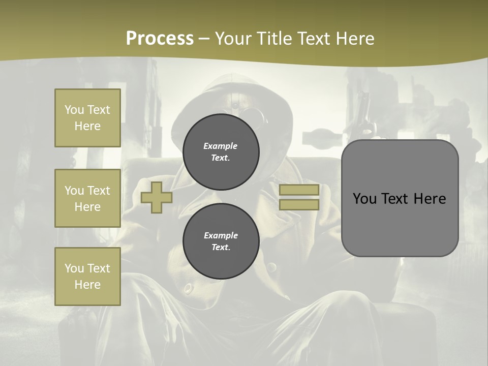A Man In A Gas Mask Holding A Gun PowerPoint Template