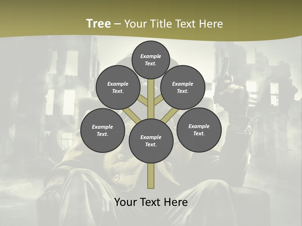 A Man In A Gas Mask Holding A Gun PowerPoint Template