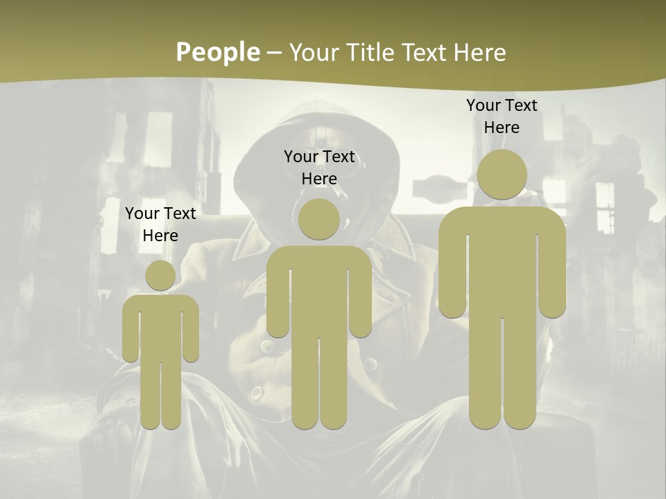 A Man In A Gas Mask Holding A Gun PowerPoint Template