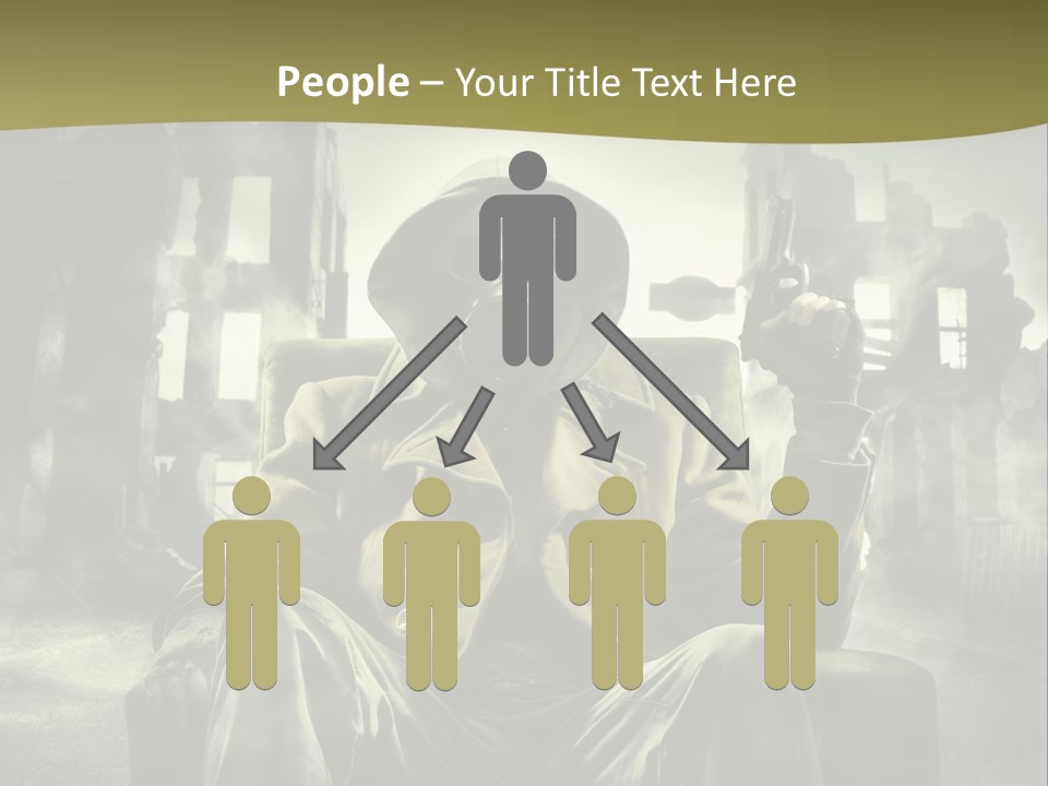 A Man In A Gas Mask Holding A Gun PowerPoint Template