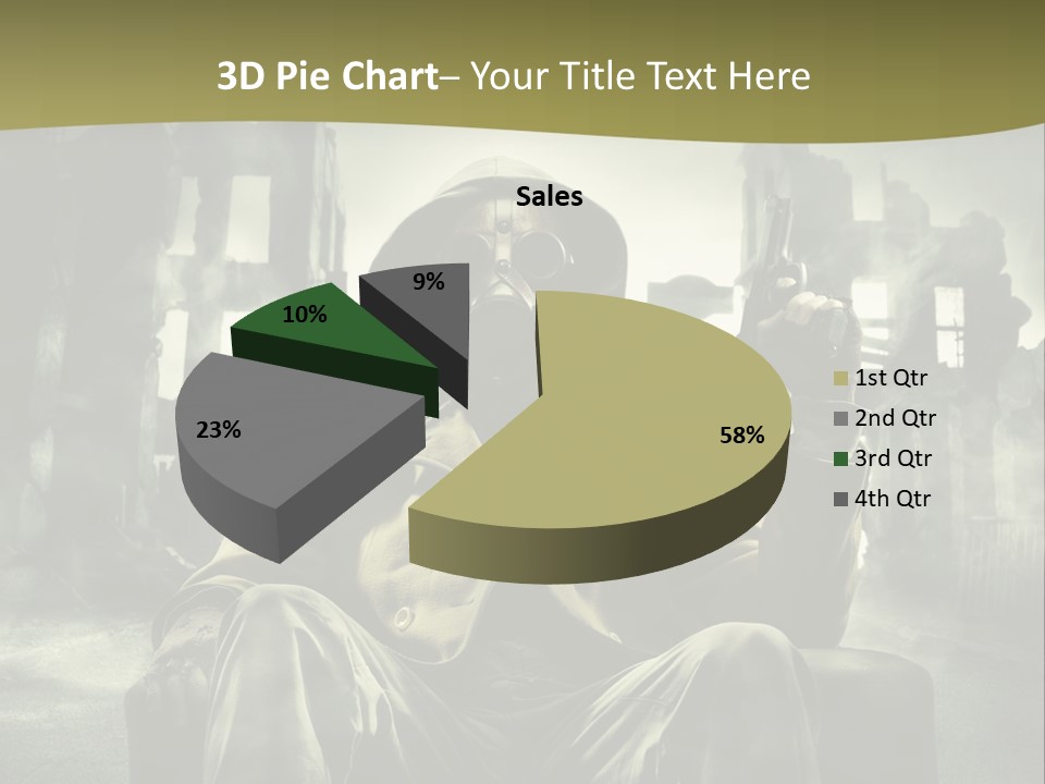 A Man In A Gas Mask Holding A Gun PowerPoint Template