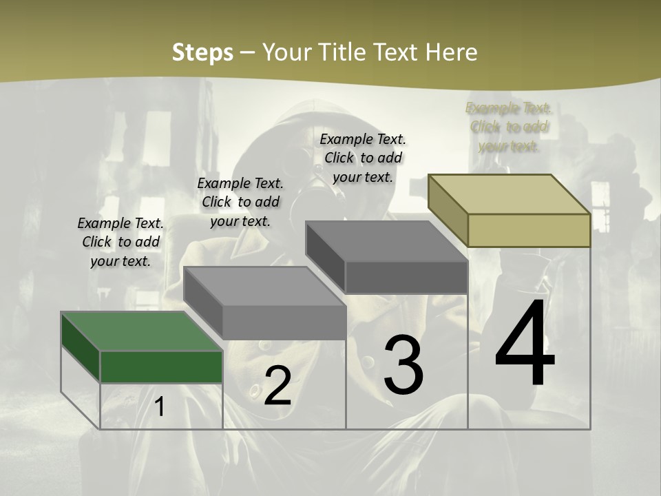 A Man In A Gas Mask Holding A Gun PowerPoint Template