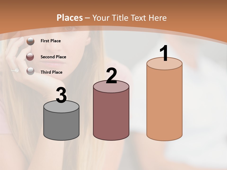 A Woman Sitting On A Couch Next To A Man PowerPoint Template