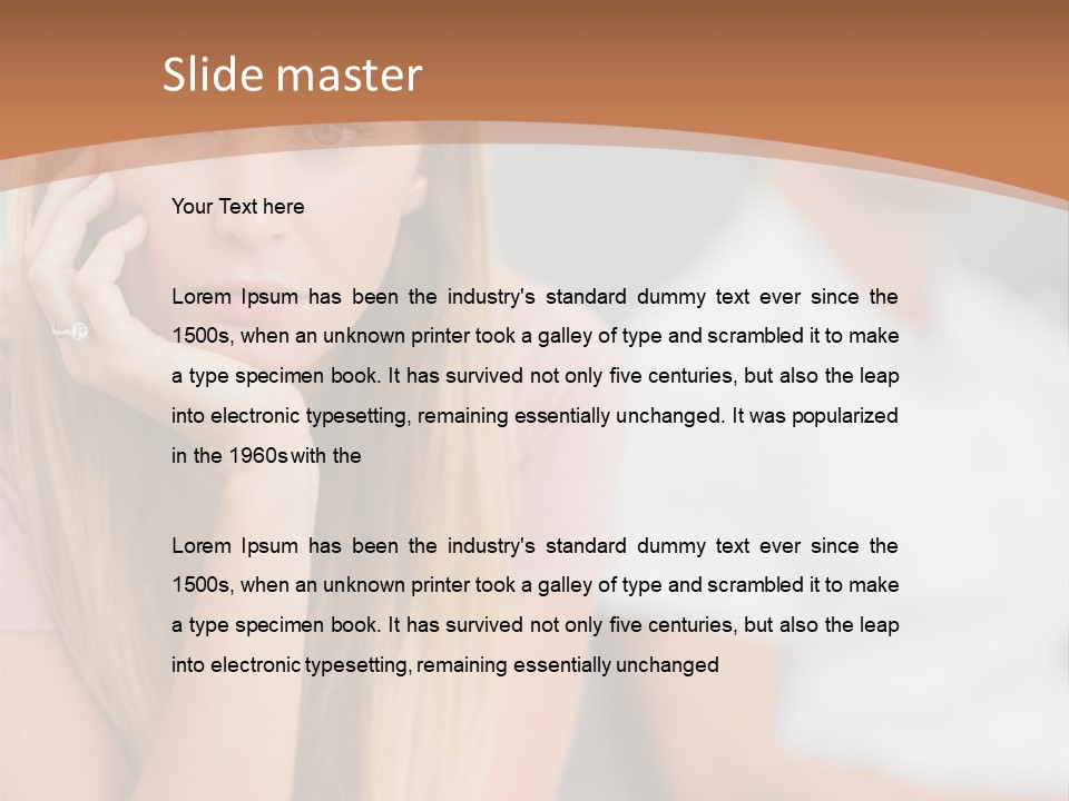 A Woman Sitting On A Couch Next To A Man PowerPoint Template