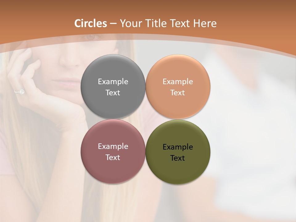 A Woman Sitting On A Couch Next To A Man PowerPoint Template