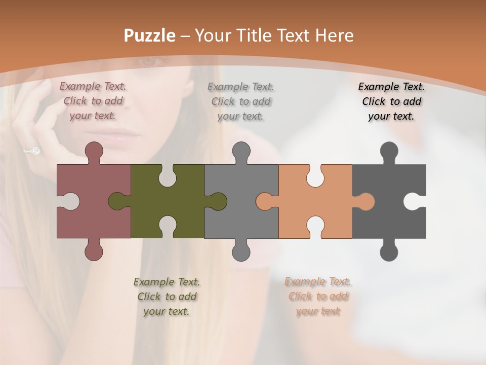 A Woman Sitting On A Couch Next To A Man PowerPoint Template