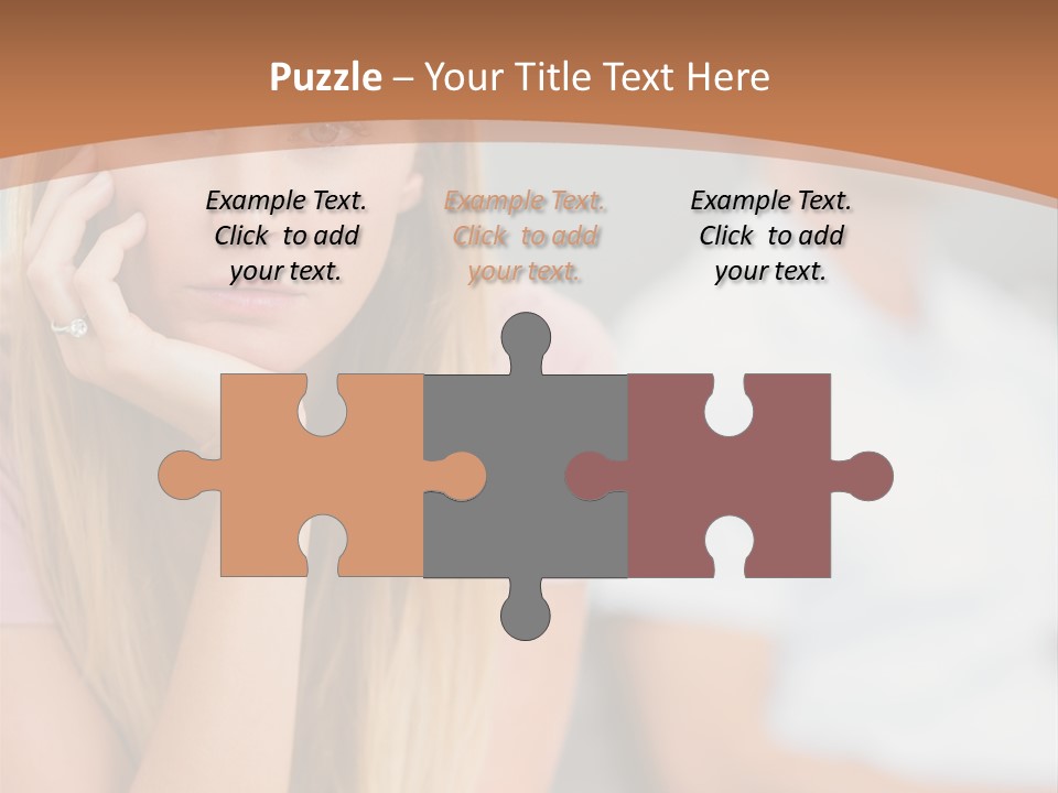 A Woman Sitting On A Couch Next To A Man PowerPoint Template