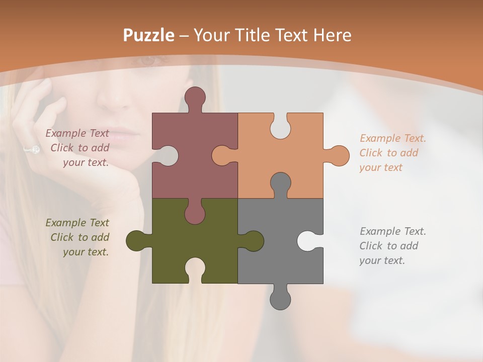 A Woman Sitting On A Couch Next To A Man PowerPoint Template