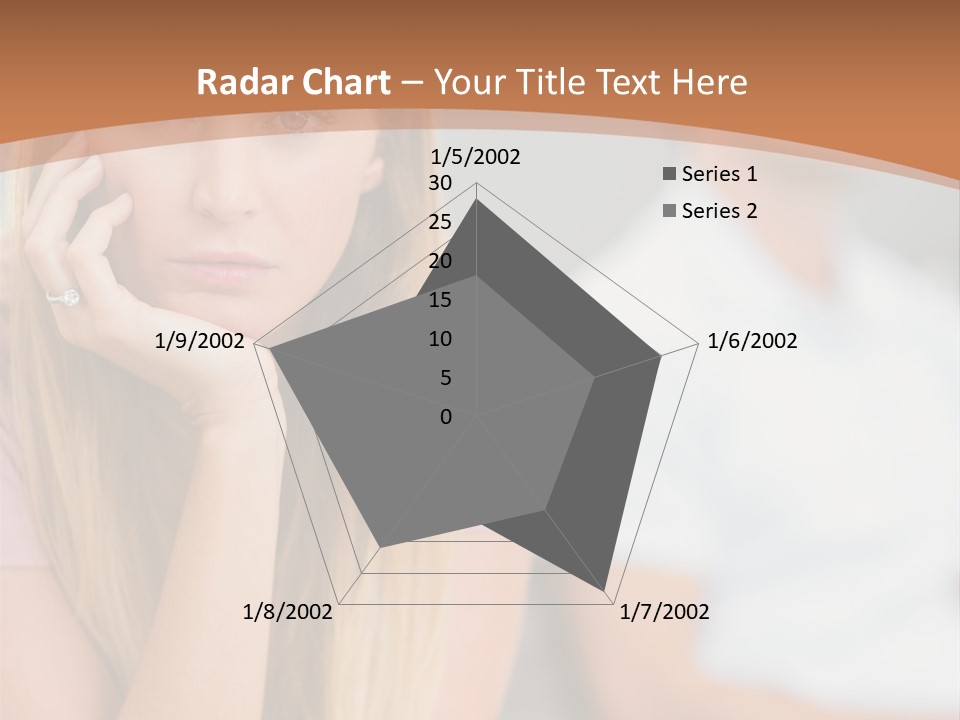 A Woman Sitting On A Couch Next To A Man PowerPoint Template