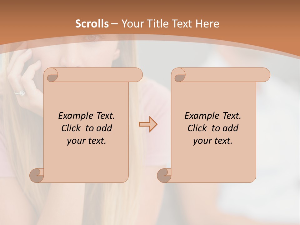 A Woman Sitting On A Couch Next To A Man PowerPoint Template