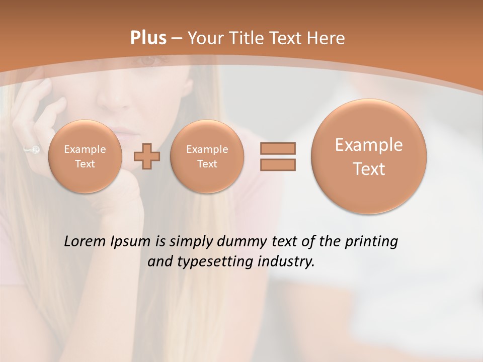 A Woman Sitting On A Couch Next To A Man PowerPoint Template