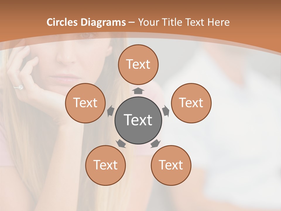 A Woman Sitting On A Couch Next To A Man PowerPoint Template