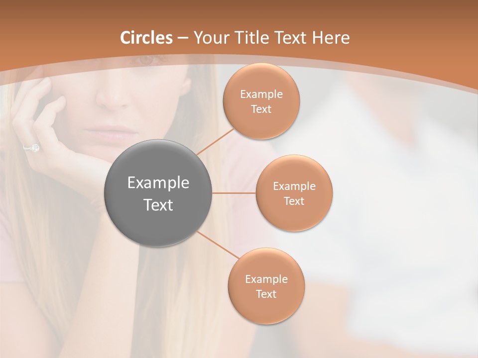 A Woman Sitting On A Couch Next To A Man PowerPoint Template